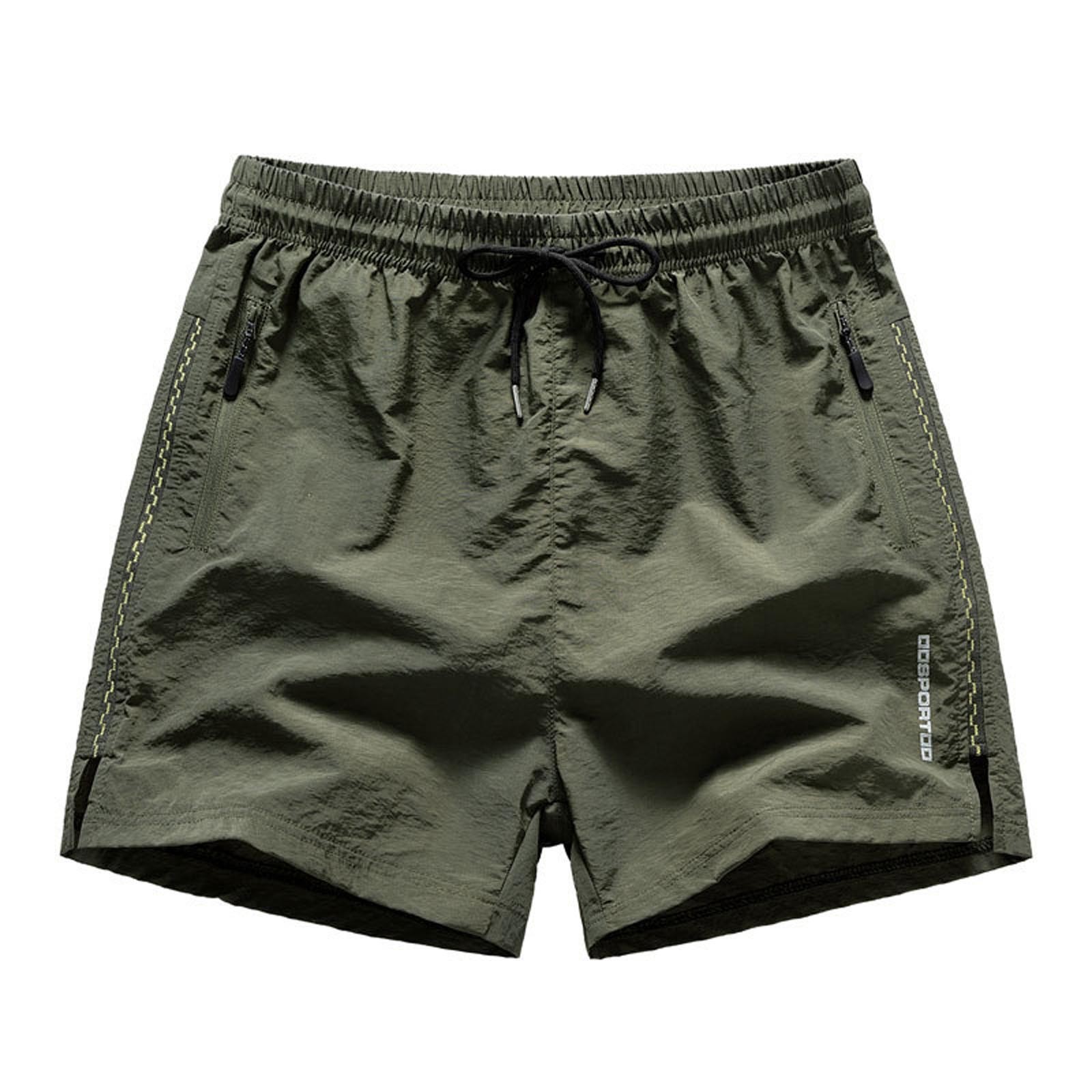 thumbnail image 4 of Pantalones cortos deportivos europeos de color liso con costuras laterales para hombre - Elásticos, transpirables y de secado rápido, 3/4 de largo, 4 of 5